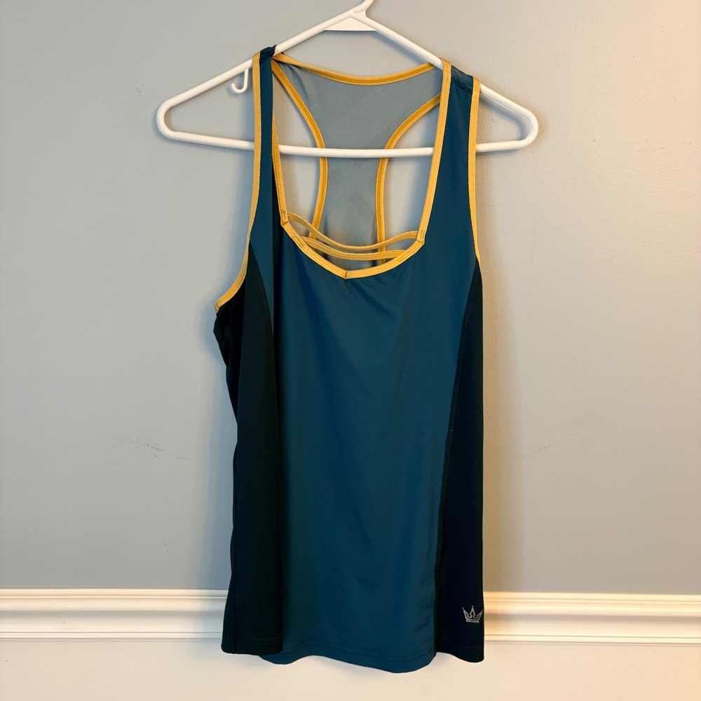 Crowned Athletics Merida Brave Disney Bound Tank Top Teal Green Plaid Small